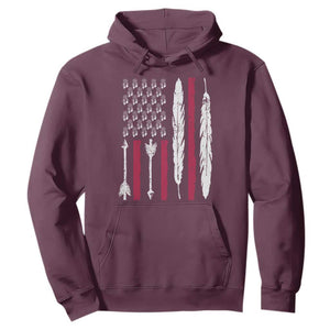 Vintage Native American Flag Hoodie Dreamcatcher And Feather Graphic