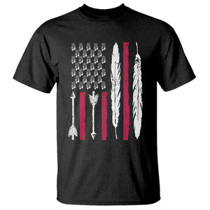 Vintage Native American Flag T Shirt Dreamcatcher And Feather Graphic