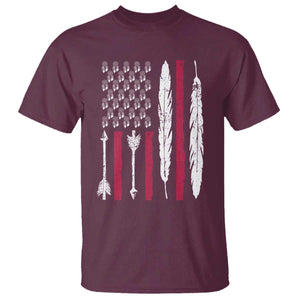 Vintage Native American Flag T Shirt Dreamcatcher And Feather Graphic