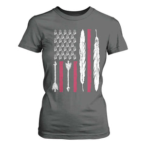 Vintage Native American Flag T Shirt For Women Dreamcatcher And Feather Graphic