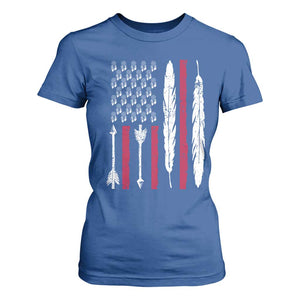 Vintage Native American Flag T Shirt For Women Dreamcatcher And Feather Graphic