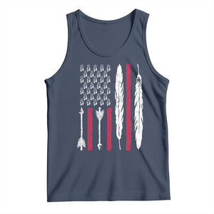 Vintage Native American Flag Tank Top Dreamcatcher And Feather Graphic