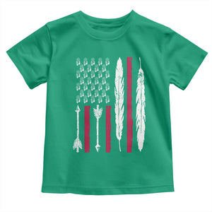 Vintage Native American Flag Toddler T Shirt Dreamcatcher And Feather Graphic