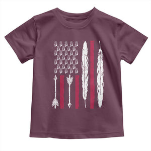 Vintage Native American Flag Toddler T Shirt Dreamcatcher And Feather Graphic