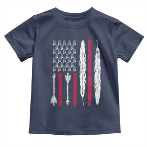 Vintage Native American Flag Toddler T Shirt Dreamcatcher And Feather Graphic