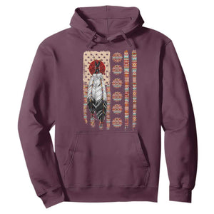 Proud Native American Flag Hoodie Tribal Sunflower Indigenous Peoples Day Gift