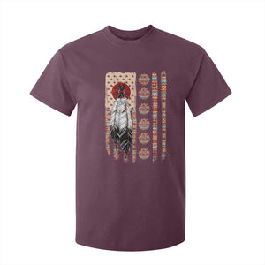 Proud Native American Flag T Shirt For Kid Tribal Sunflower Indigenous Peoples Day Gift