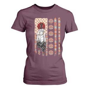Proud Native American Flag T Shirt For Women Tribal Sunflower Indigenous Peoples Day Gift