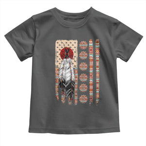 Proud Native American Flag Toddler T Shirt Tribal Sunflower Indigenous Peoples Day Gift