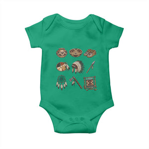 Indigenous Cultural Artifacts Baby Onesie Native American Heritage Graphic
