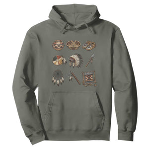 Indigenous Cultural Artifacts Hoodie Native American Heritage Graphic