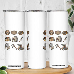 Indigenous Cultural Artifacts Skinny Tumbler Native American Heritage Graphic