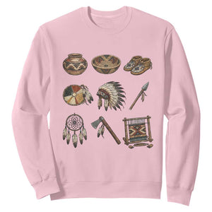 Indigenous Cultural Artifacts Sweatshirt Native American Heritage Graphic