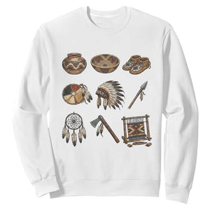 Indigenous Cultural Artifacts Sweatshirt Native American Heritage Graphic