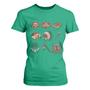 Indigenous Cultural Artifacts T Shirt For Women Native American Heritage Graphic