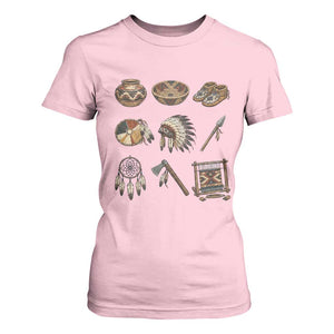 Indigenous Cultural Artifacts T Shirt For Women Native American Heritage Graphic