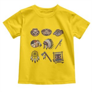 Indigenous Cultural Artifacts Toddler T Shirt Native American Heritage Graphic