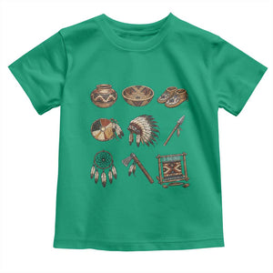 Indigenous Cultural Artifacts Toddler T Shirt Native American Heritage Graphic
