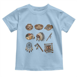 Indigenous Cultural Artifacts Toddler T Shirt Native American Heritage Graphic