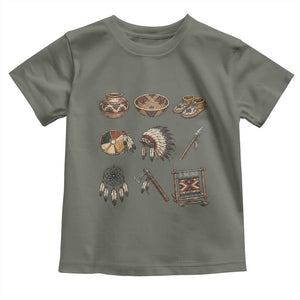 Indigenous Cultural Artifacts Toddler T Shirt Native American Heritage Graphic