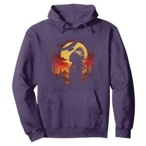 Vintage Native American Warrior Hoodie Indigenous Heritage Pride