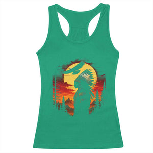 Vintage Native American Warrior Racerback Tank Top Indigenous Heritage Pride