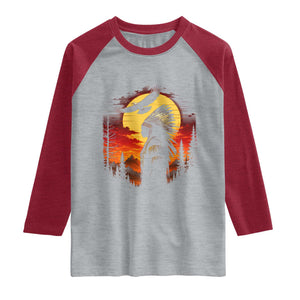 Vintage Native American Warrior Raglan Shirt Indigenous Heritage Pride