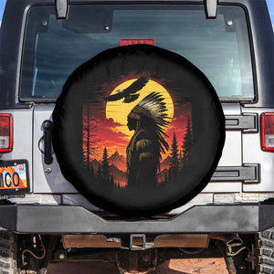 Vintage Native American Warrior Spare Tire Cover Indigenous Heritage Pride