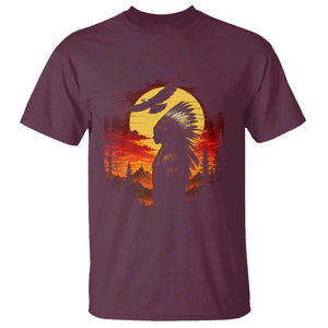 Vintage Native American Warrior T Shirt Indigenous Heritage Pride