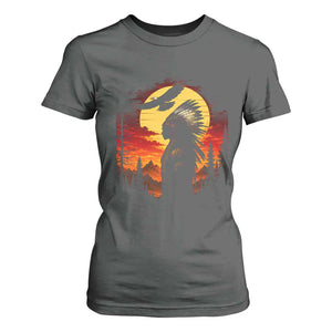 Vintage Native American Warrior T Shirt For Women Indigenous Heritage Pride