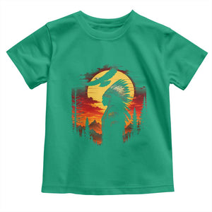 Vintage Native American Warrior Toddler T Shirt Indigenous Heritage Pride