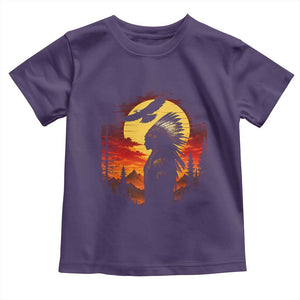 Vintage Native American Warrior Toddler T Shirt Indigenous Heritage Pride