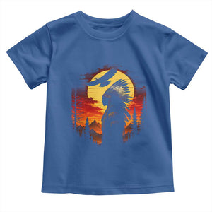 Vintage Native American Warrior Toddler T Shirt Indigenous Heritage Pride