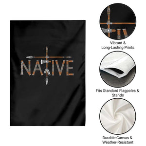 Western Style Tribal Feather Garden Flag Vintage Boho Graphic