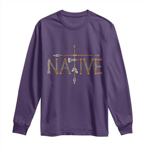 Western Style Tribal Feather Long Sleeve Shirt Vintage Boho Graphic