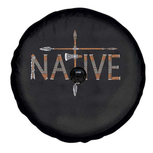 Western Style Tribal Feather Spare Tire Cover Vintage Boho Graphic