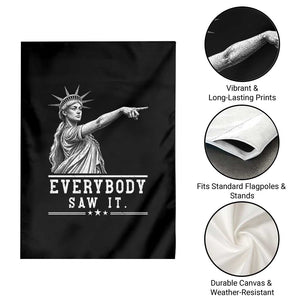 Liberty Has Spoken Everybody Saw It Garden Flag Funny Pointing Statue Basketball Parody TS12 Print Your Wear