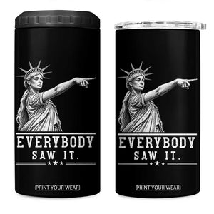 Liberty Has Spoken Everybody Saw It 4 in 1 Can Cooler Tumbler Funny Pointing Statue Basketball Parody TS12 One Size: 16 oz Black Print Your Wear