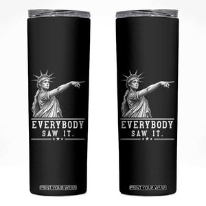 Liberty Has Spoken Everybody Saw It Skinny Tumbler Funny Pointing Statue Basketball Parody TS12 Black Print Your Wear