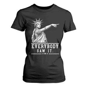 Liberty Has Spoken Everybody Saw It T Shirt For Women Funny Pointing Statue Basketball Parody TS12 Black Print Your Wear