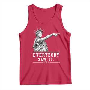 Liberty Has Spoken Everybody Saw It Tank Top Funny Pointing Statue Basketball Parody TS12 Red Print Your Wear