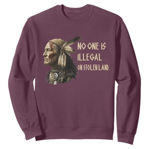 Indigenous Peoples Day Gift Sweatshirt No One Is Illegal On Stolen Land