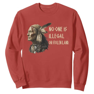 Indigenous Peoples Day Gift Sweatshirt No One Is Illegal On Stolen Land