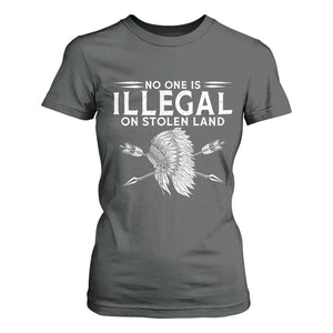 Honor Indigenous Peoples T Shirt For Women No One Is Illegal On Stolen Land