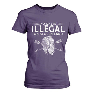 Honor Indigenous Peoples T Shirt For Women No One Is Illegal On Stolen Land