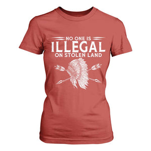Honor Indigenous Peoples T Shirt For Women No One Is Illegal On Stolen Land