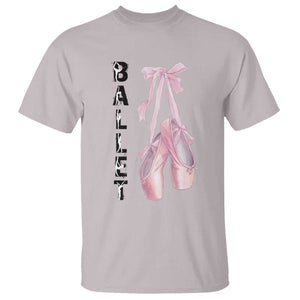 Ballerina Pointe Shoes T Shirt Gift For Cute Ballet Girl TS12 Ice Gray Print Your Wear