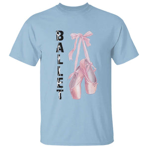 Ballerina Pointe Shoes T Shirt Gift For Cute Ballet Girl TS12 Light Blue Print Your Wear