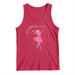 Just A Girl Who Loves Dance Tank Top Gift For Cute Ballet Girl TS12 Red Print Your Wear