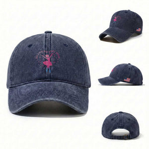 Just A Girl Who Loves Dance Washed Cotton Baseball Cap Gift For Cute Ballet Girl TS12 Washed Cap Universal Fit Navy Print Your Wear